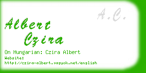 albert czira business card